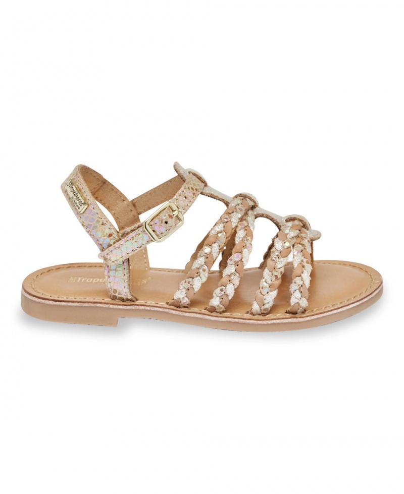 Sandales Les Tropeziennes BAIA Nude Iridescent Enfant|JIAP-02524040